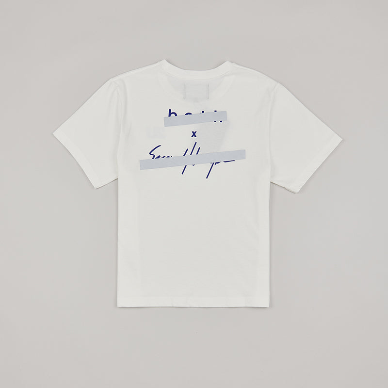 both X SECOND LAYER-CREWNECK LOGO TEE - WHITE/WHITE