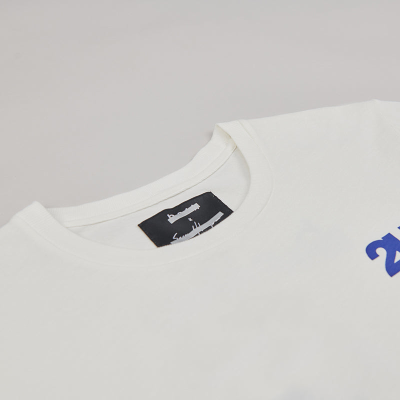 both X SECOND LAYER-CREWNECK LOGO TEE - WHITE/WHITE