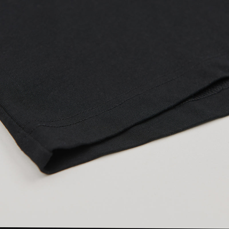 both X SECOND LAYER-CREWNECK LOGO TEE - BLACK/BLACK