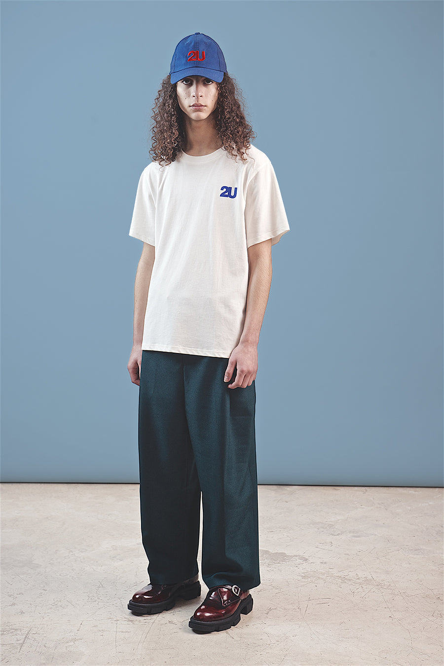 both X SECOND LAYER-CREWNECK LOGO TEE - WHITE/WHITE