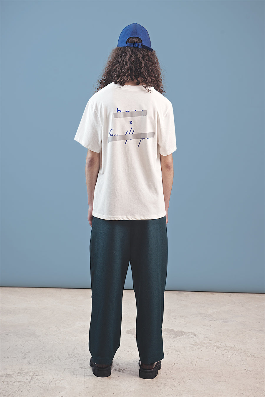 both X SECOND LAYER-CREWNECK LOGO TEE - WHITE/WHITE