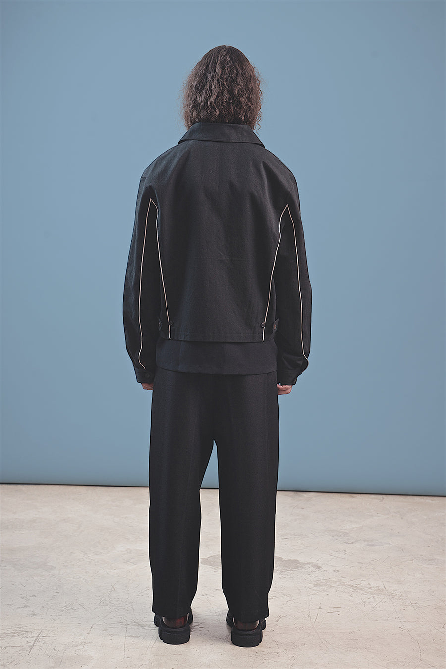 both X SECOND LAYER-LS BLOUSON - BLACK/BLACK
